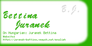 bettina juranek business card